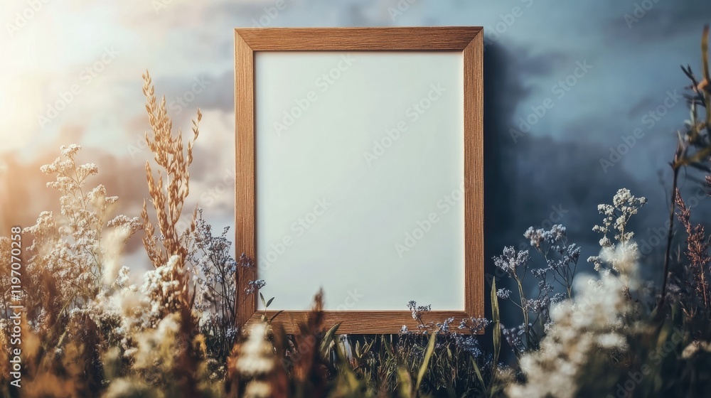 Leinwandbilder perfect empty frame in a serene outdoor setting inviting creative text for a peaceful atmosphere. ge