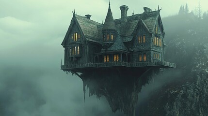 Obraz premium Hovering Witche House 