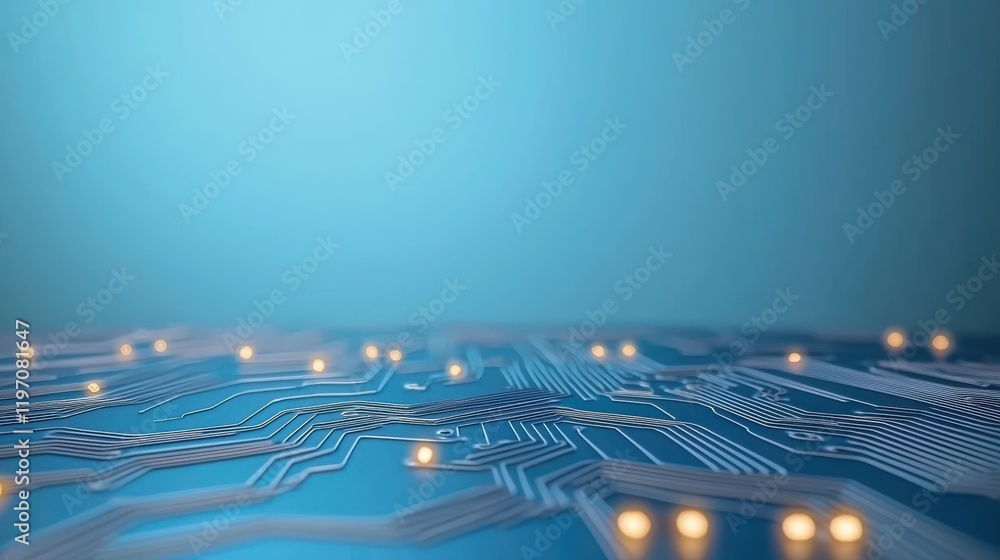 Poster high-tech circuit board design digital studio abstract visuals