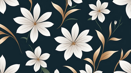 Beautiful elegant flowers smooth patterned designs for textile and fabrics design.