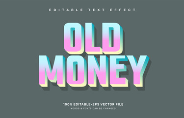 Old money editable text effect template