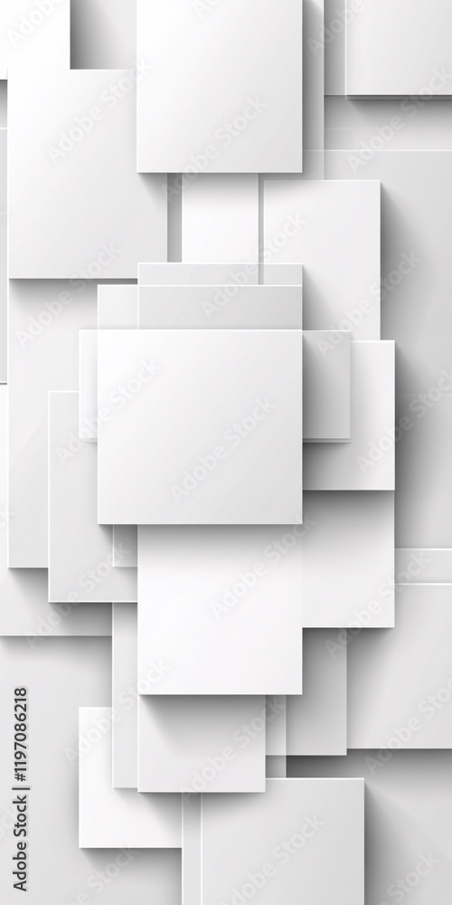 Poster abstract white geometric square pattern background design