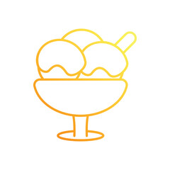 Ice Cream Bowl vector icon