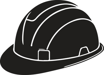 Vector illustration of a web icons - safety helmet, hard hat
