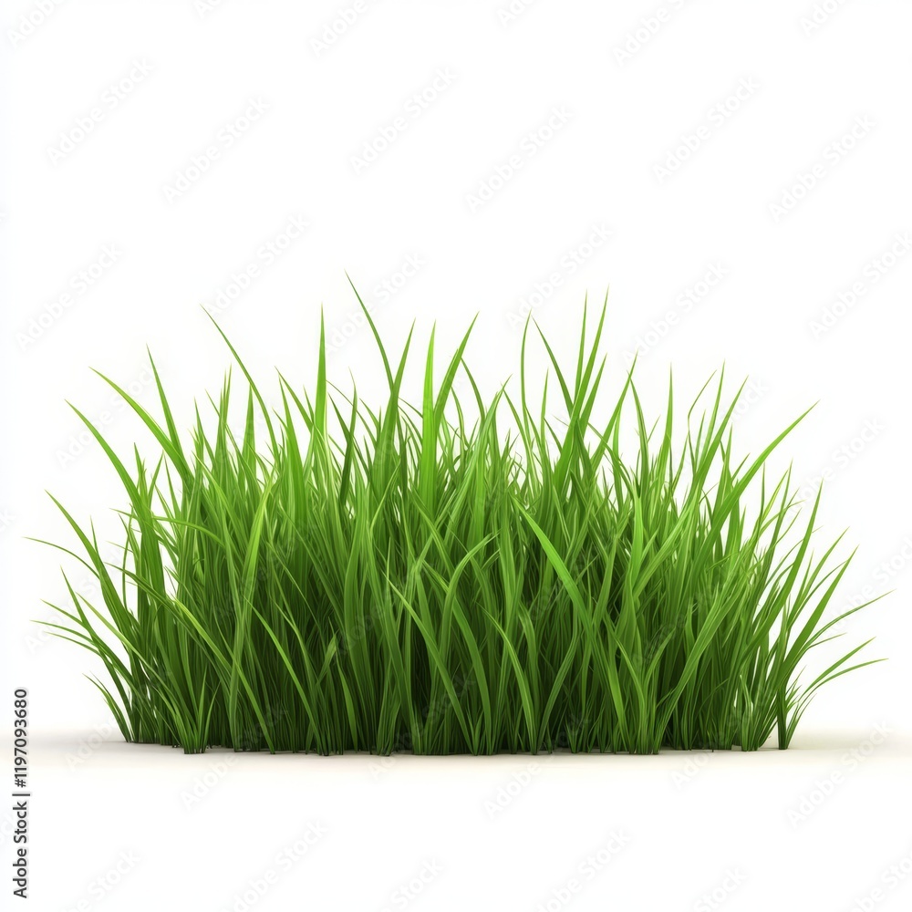 Poster simple yet elegant 3d rendering of lush green grass in detail