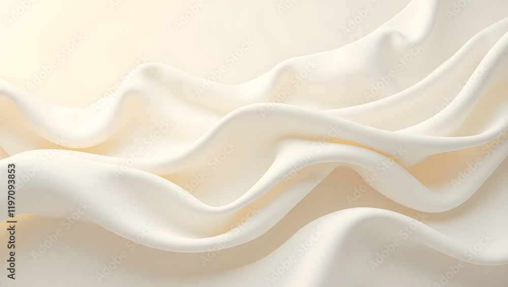 Poster elegant flowing cream colored fabric creating a smooth wave effect background