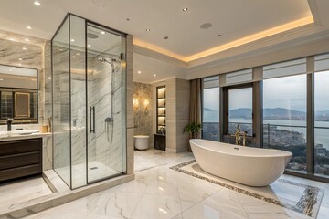 modern bathroom interior with bathroom
