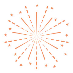 Firework Icon. Happy New Year 2025 Celebration. Flat Vector Illustration