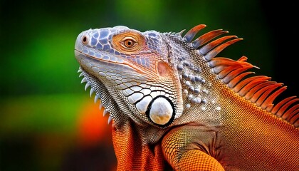 Fototapeta premium Exotic iguana. Iguana portrai