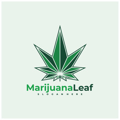 Marijuana leaf logo vector illustration. Creative Cannabis logo design concept template
