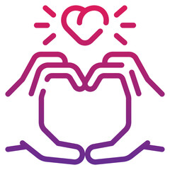 Fototapeta premium Love Hand Gesture Icon