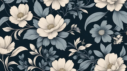 Beautiful vintage-inspired soft floral patterns for elegant designs. Perfect for fabric prints, wallpapers, and invitations.