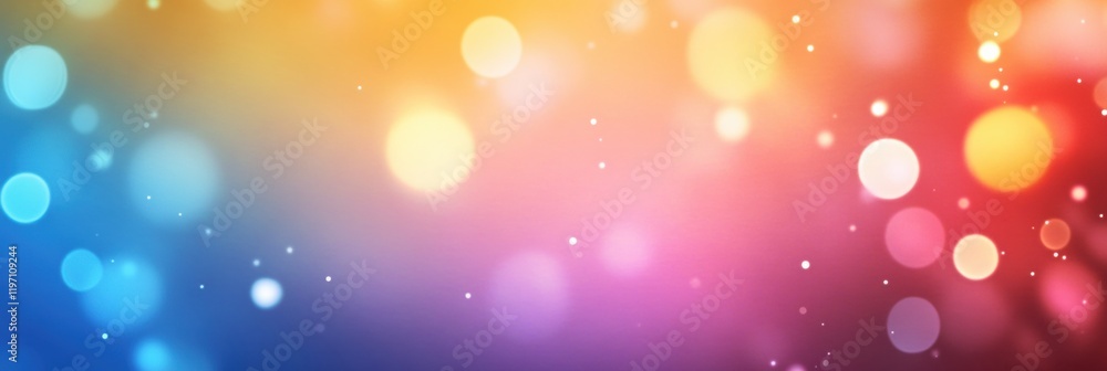 Poster colorful abstract background with bokeh effect and ample copy space for creative text placement and 