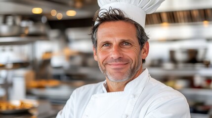 Obraz premium Culinary mastery shines in a vibrant kitchen atmosphere filled with aromas