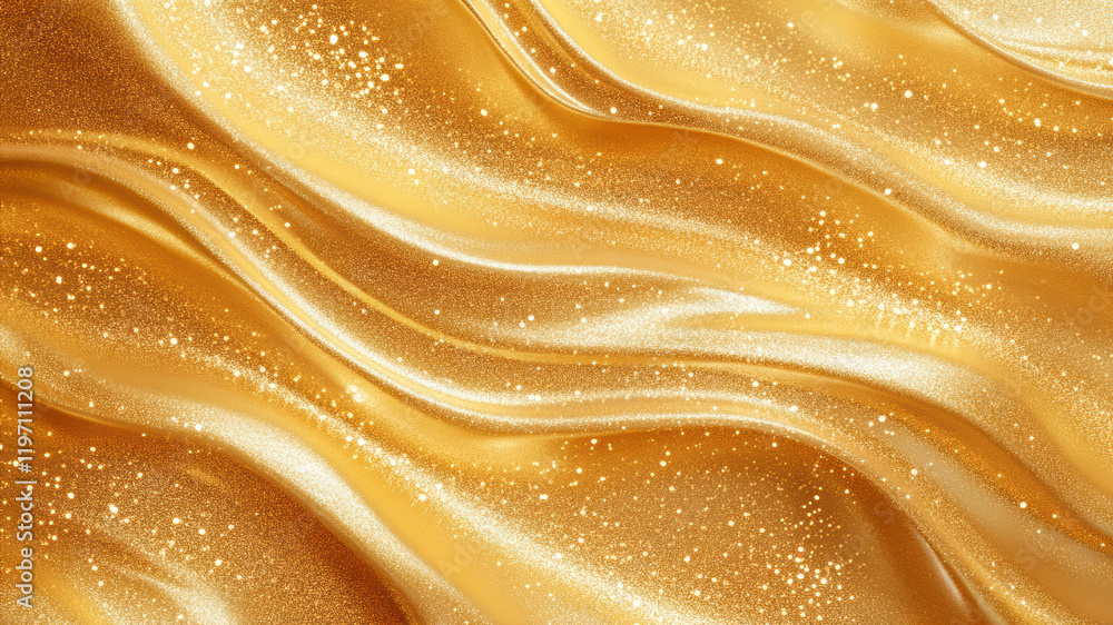 Aufkleber luxurious golden wave lines create a stunning abstract background for design and inspiration in vari
