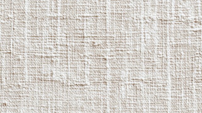 A close up shot of a white textured fabric, showing a detailed surface and woven pattern
