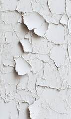 Obraz premium Textured white surface with peeling paint creating a rough, abstract, and distressed look