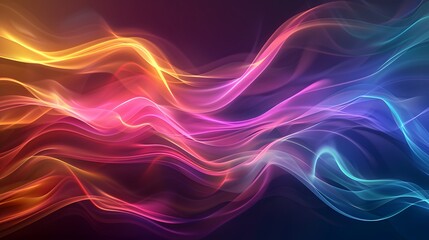 A colorful wave with a purple stripe