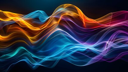 Obraz premium A colorful wave with blue, red, and yellow colors