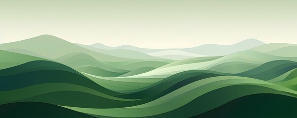 Obraz premium A green hillside with a few trees