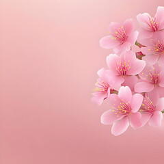 Pink Blossom Illustration Background