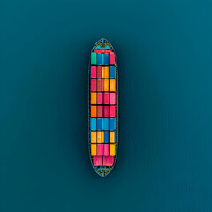 Aerial View Container Ship Photo