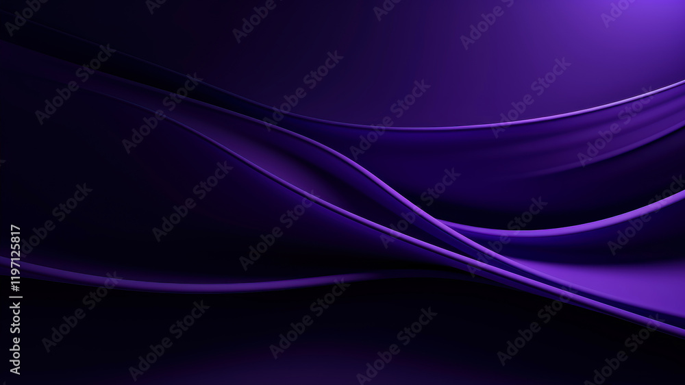 Poster minimalistic darker purple graphic lines create waves and depth in a serene background design for di