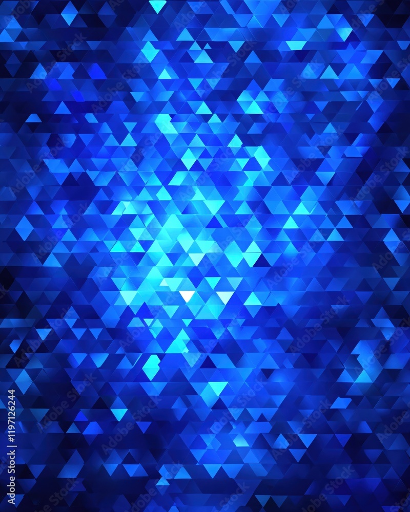 Poster abstract blue triangle mosaic background design geometric pattern texture