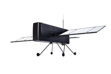 Satellite Design: Exploring Spacecraft with Solar Panels & Transparent Background