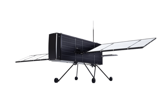 Satellite Design: Exploring Spacecraft with Solar Panels & Transparent Background