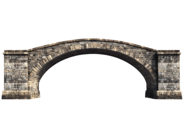 Stone Arch Bridge PNG: Transparent Background Kaos for Design Projects