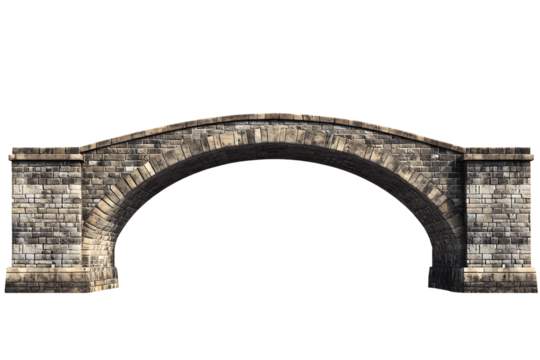 Stone Arch Bridge PNG: Transparent Background Kaos for Design Projects