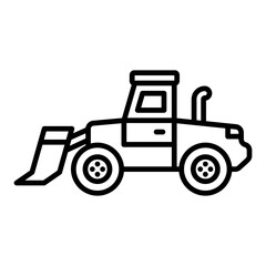 Fototapeta premium Bulldozer Icon