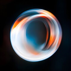 Abstract Swirling Light Orb, Vivid Hues