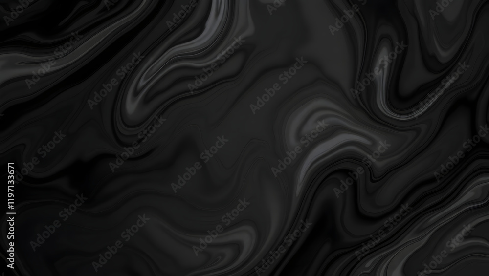 Aufkleber abstract black marble swirls texture background with flowing ink patterns