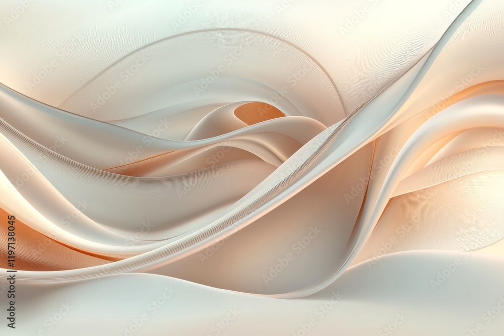 Aufkleber soft flowing fabric curves create an elegant texture in a minimalistic design setting