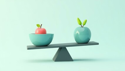 scale with pilates icons 2d flat icons illustration