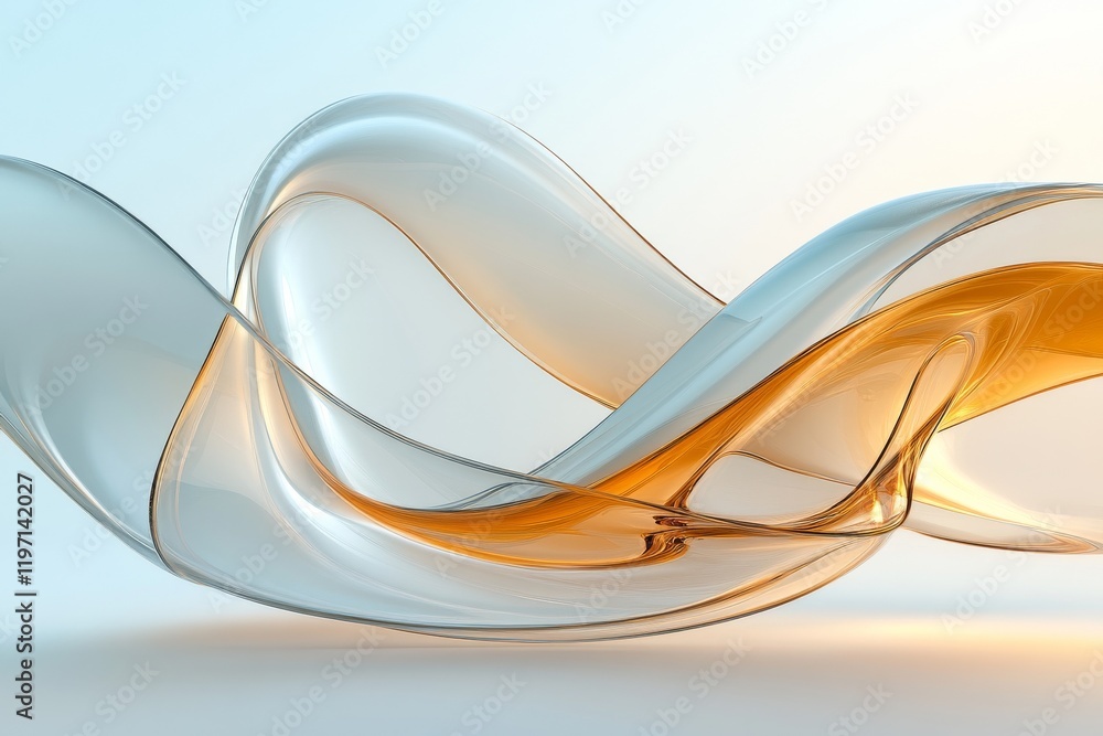 Poster fluid shapes and colors create a captivating abstract design showcasing movement and elegance