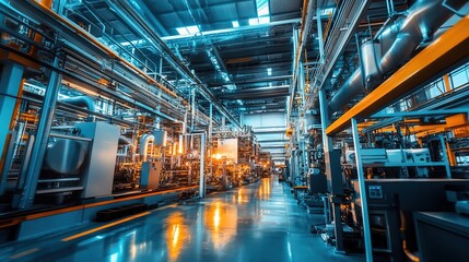 Obraz premium A modern industrial engineering facility equipped with the latest tools and technology.