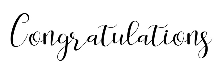 Fototapeta premium Congratulations text design isolated on transparent background, perfect for cards and celebrations.