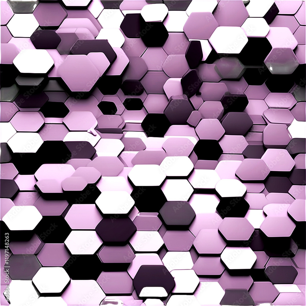 Poster abstract hexagon patterns modern hexagon designs monochrome grayscale tones, isolated on transparent