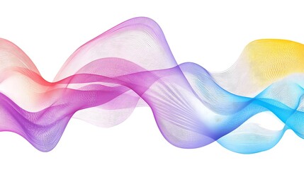 Abstract Colorful Waves Flowing Design