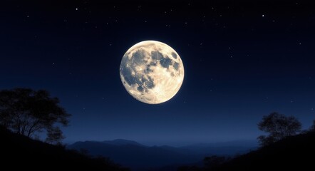 Lunar Elegance: Craters Under the Starlit Sky.