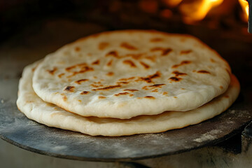 Baked Flatbread, Delicious Food Photo
