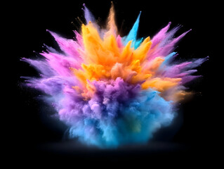 Fototapeta premium Vibrant Color Powder Explosion Abstract Background