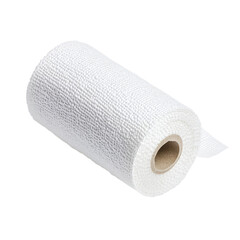 Fototapeta premium White Paper Towel Roll Clean Kitchen Studio wipe soft life neat still isolated on transparent background