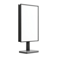 Blank Outdoor Advertising Stand Mockup Template 3d sign board panel isolated on transparent background