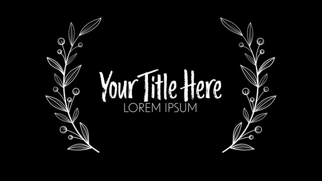 Black & White Clean Wedding Title Intro