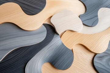 Obraz premium A clean geometric representation of a violin f-holes and strings, forming an abstract design in muted tones