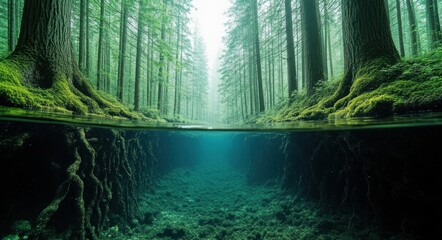 Obraz premium The Hidden Depths of a Forest Ecosystem.